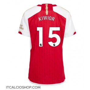 Arsenal Jakub Kiwior #15 Prima Maglia Femmina 2023-24 Manica Corta